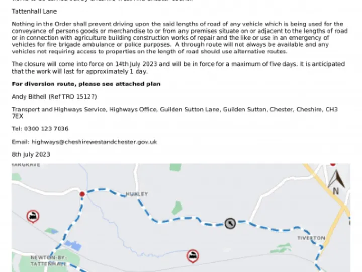 Tattenhall Lane Tro15127