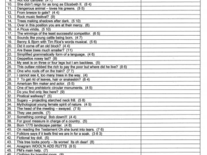 Terrys Quiz – August 2023