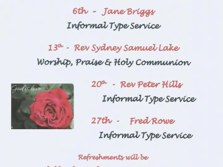 Sunday Services August 2023