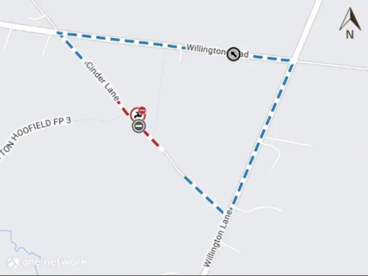 Road Closure &ndash; Cinder Lane &ndash; 20231009