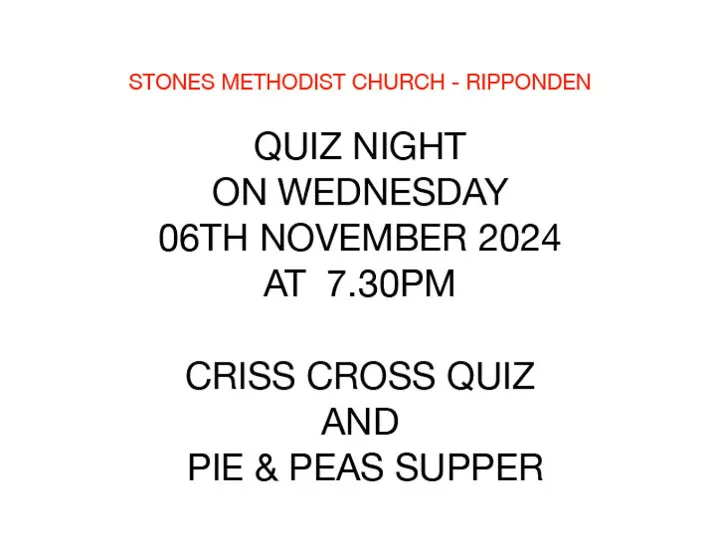 Quiz Night Poster November 2024