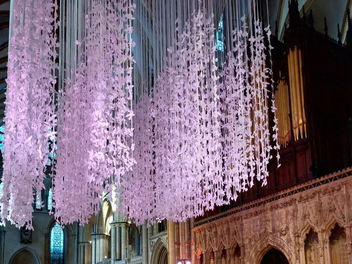 Dunston knitters at Lincoln Cathedral