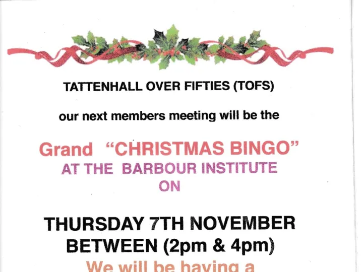 TOFs Christmas Prize Bingp