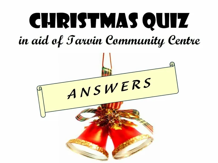 Christmas Quiz Poster For TCC 2024 – Answers