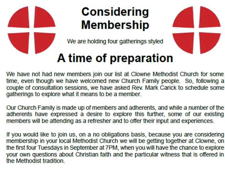 Clowne Membership course