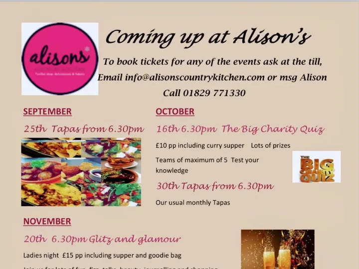 Alisons Autumn Events