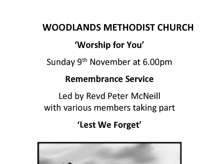 Woodlands Remembrance Service 2025