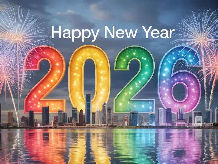 Ai generated, happy new year, 2026, new year's